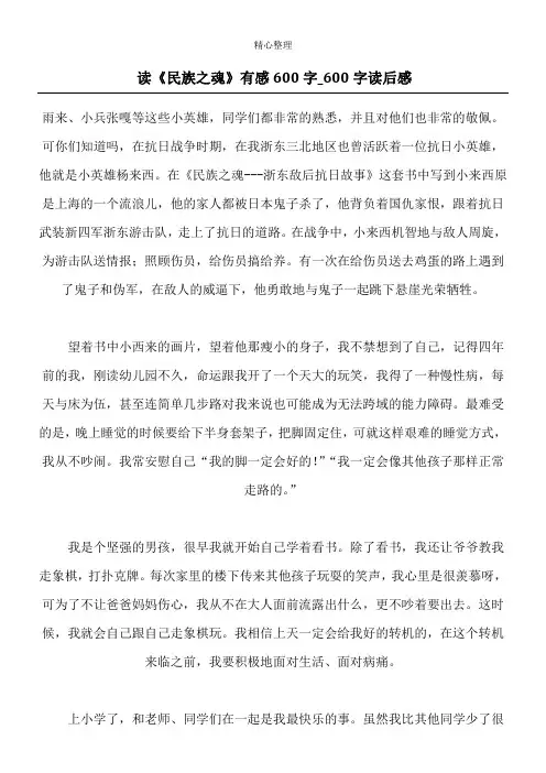 读《民族之魂》有感600字_600字读后感