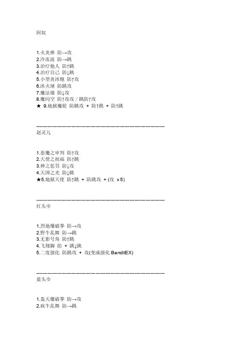 lf2出招表