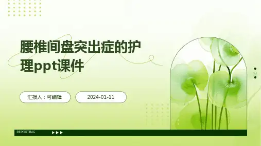 腰椎间盘突出症的护理PPT课件