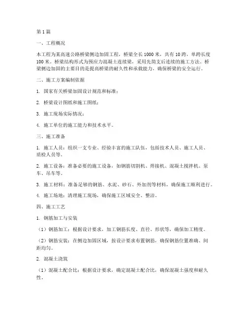 桥梁侧边加固施工方案(3篇)