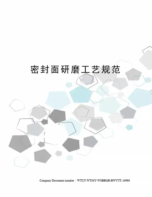 密封面研磨工艺规范
