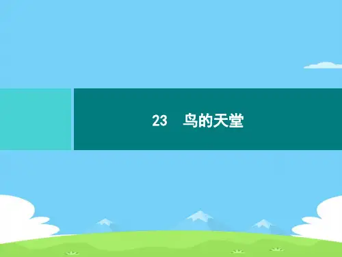 五年级上册语文习题课件-23 鸟的天堂｜部编版语文课件PPT