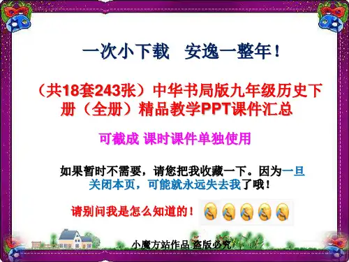 打包【共18套243张】中华书局版九年级历史下册【全册】精品教学PPT课件汇总  