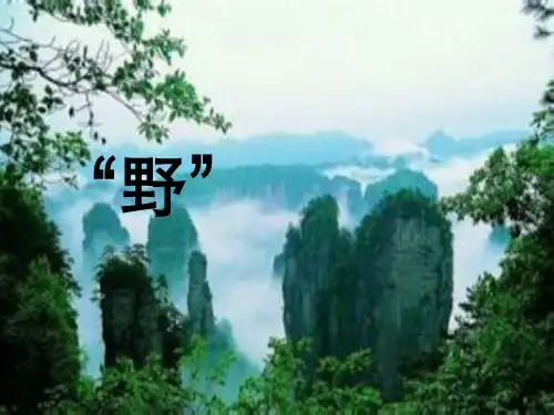 人教版六年级上册索溪峪的野-优秀课件