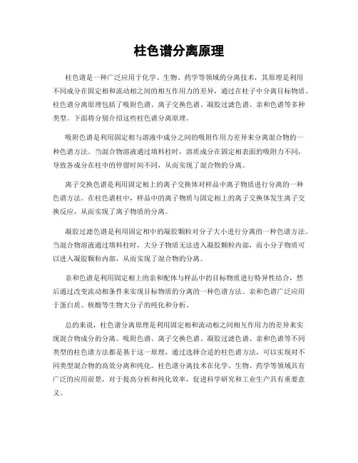 柱色谱分离原理