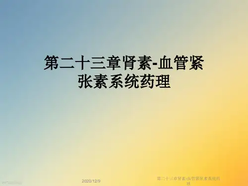 第二十三章肾素-血管紧张素系统药理