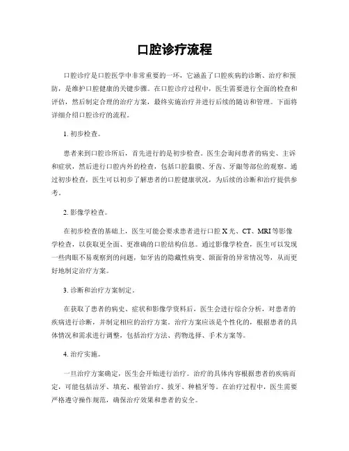 口腔诊疗流程