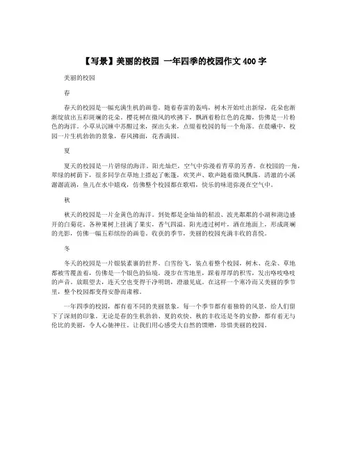 【写景】美丽的校园 一年四季的校园作文400字
