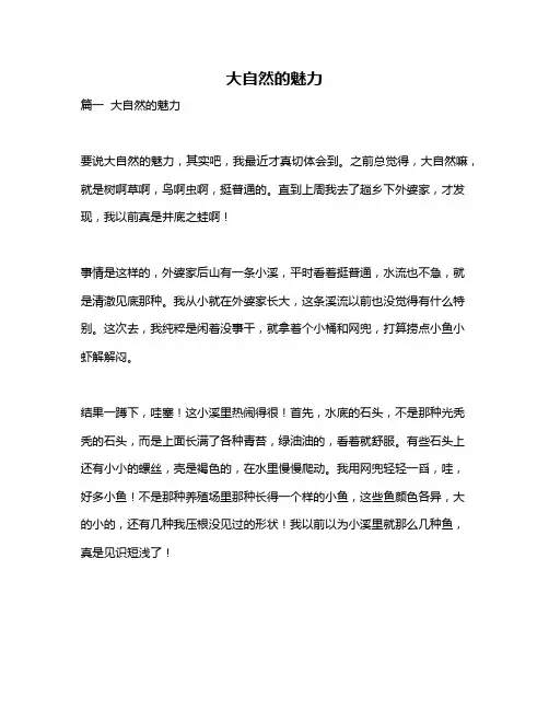 作文《大自然的魅力》