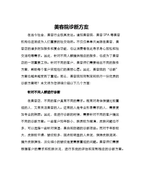 美容院诊断方案