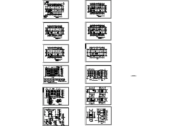 五层办公楼建筑详细cad施工图纸
