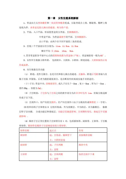 妇产科护考知识点汇总-2023年个人用心整理