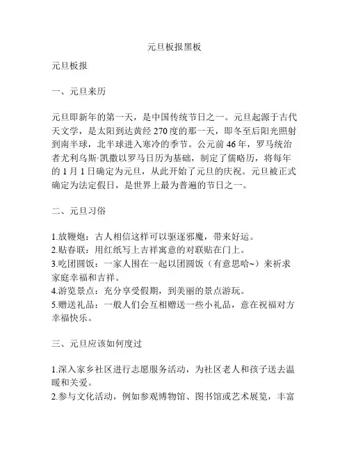元旦板报黑板