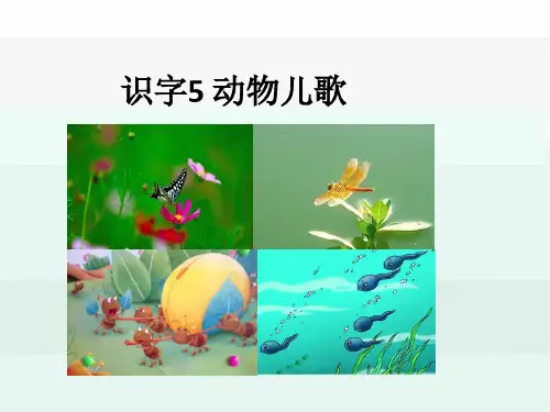 最新2021年部编版一年级语文下册 识字5 动物儿歌 公开课课件