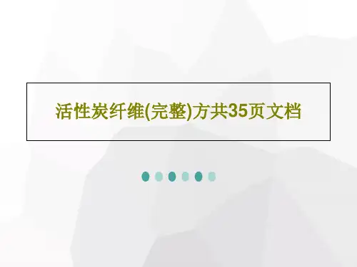 活性炭纤维(完整)方共35页文档37页PPT