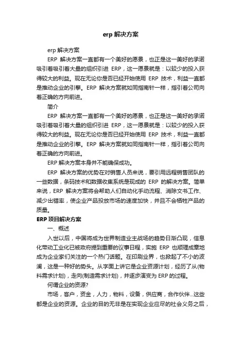 erp解决方案