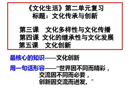 高中政治文化生活第二单元复习课件