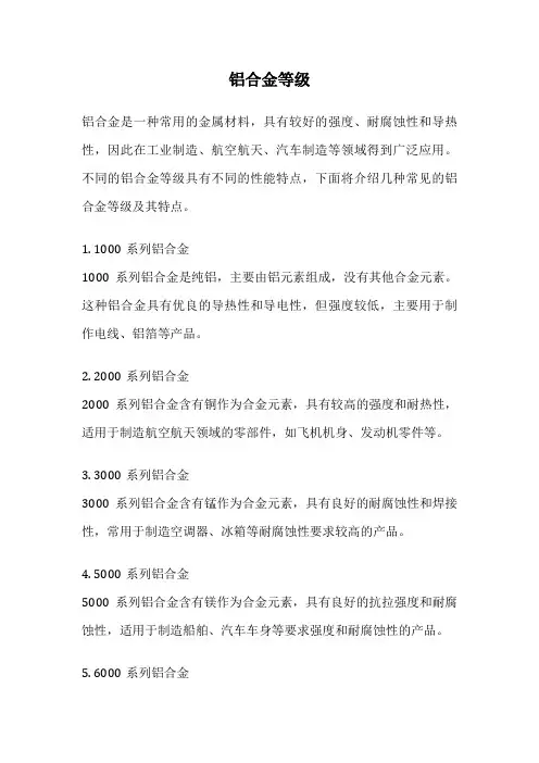 铝合金等级