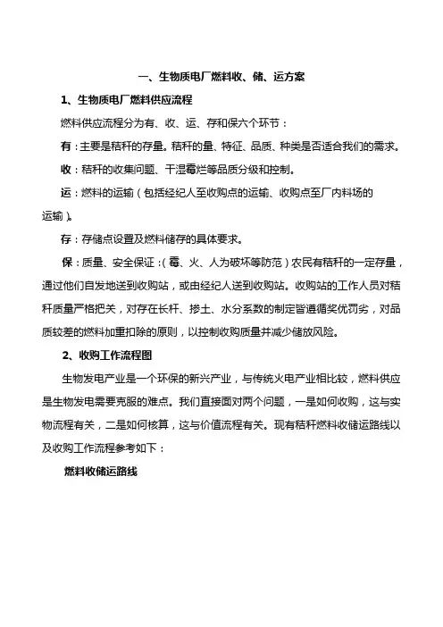 生物质发电厂燃料收、储、运方案