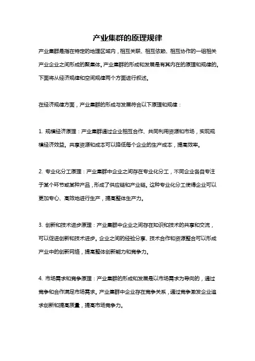 产业集群的原理规律