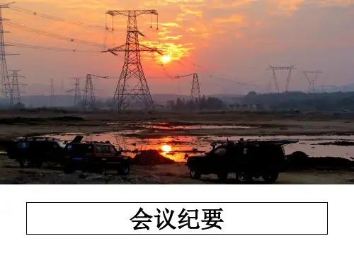 最新会议纪要ppt课件