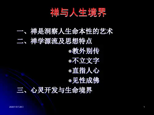 禅与人生境界PPT课件