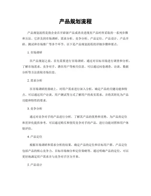产品规划流程