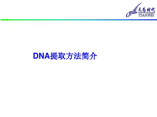 DNA提取原理和方法