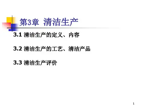 第四章 清洁生产——清洁生产与循环经济课件PPT