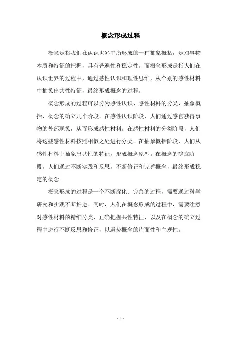 概念形成过程