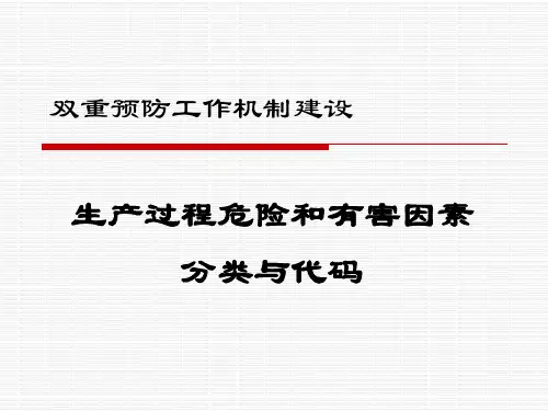 《生产过程危险和有害因素分类与代码》知识点