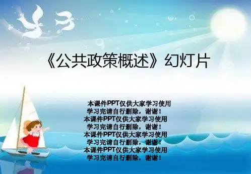 《公共政策概述》幻灯片