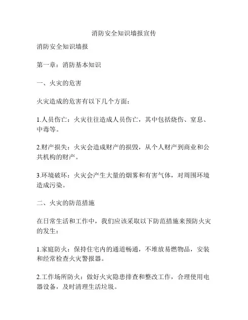 消防安全知识墙报宣传
