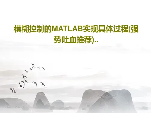 模糊控制的MATLAB实现具体过程(强势吐血推荐)..64页PPT