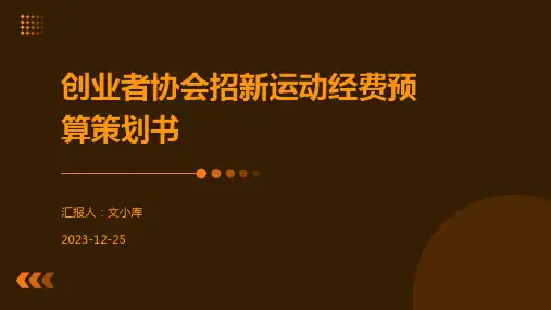 创业者协会招新运动经费预算策划书