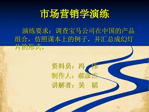 宝马公司在我国的产品组合(ppt 19页)
