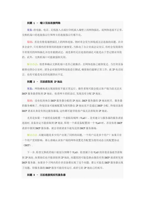常见问题以及解决方案