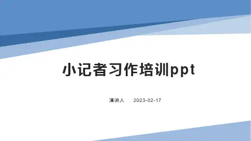小记者习作培训ppt