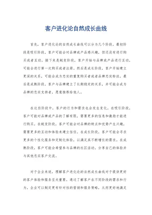 客户进化论自然成长曲线