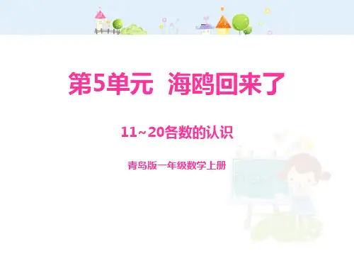 青岛版一年级数学上册 (海鸥回来了)教学课件