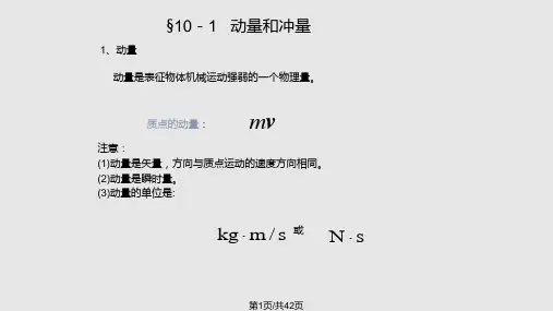 第十章动量定理PPT课件