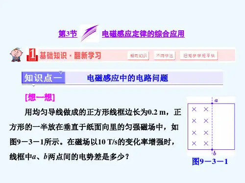 2015届高考物理一轮复习基础知识课件：第9章 第3节《电磁感应定律的综合应用》（人教通用版）