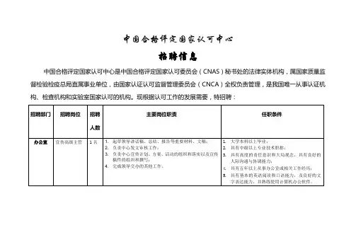 中国合格评定国家认可中心