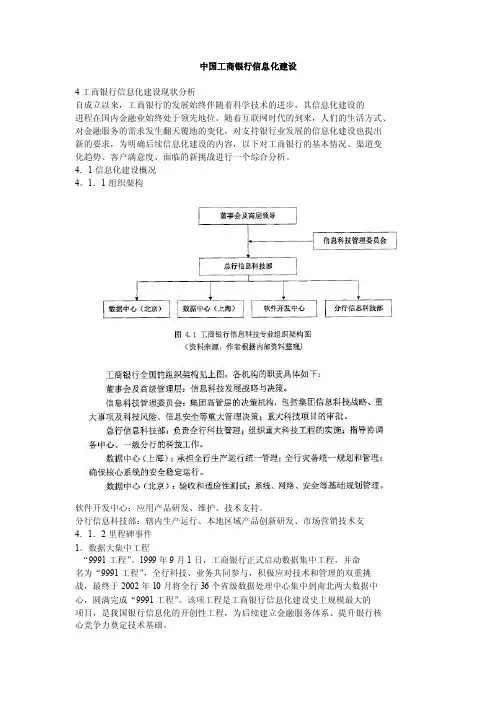 中国工商银行信息化建设