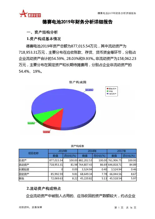 德赛电池2019年财务分析详细报告