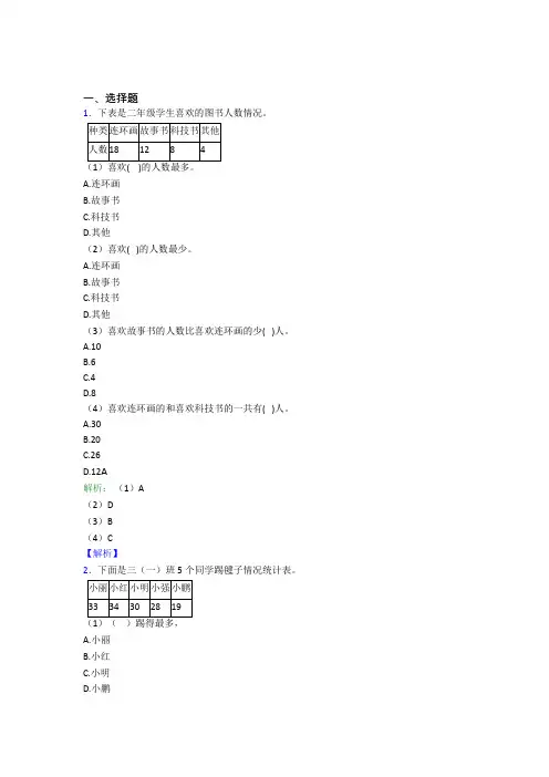 《易错题》小学数学二年级下册第一单元经典练习(专题培优)(3)