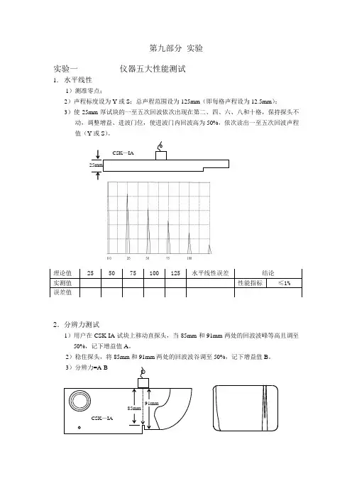 超声波探伤仪五大性能测试法