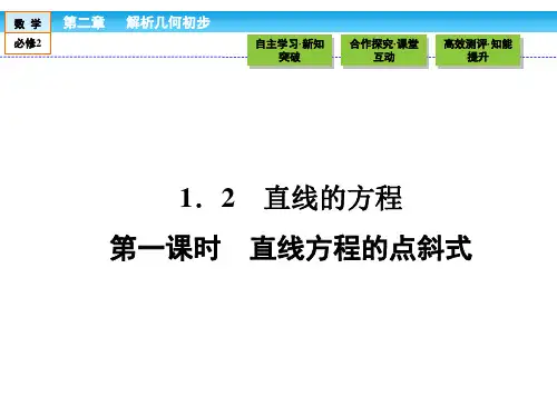 (北师大)高中数学必修2课件：2.1.2 第一课时直线方程的点斜式