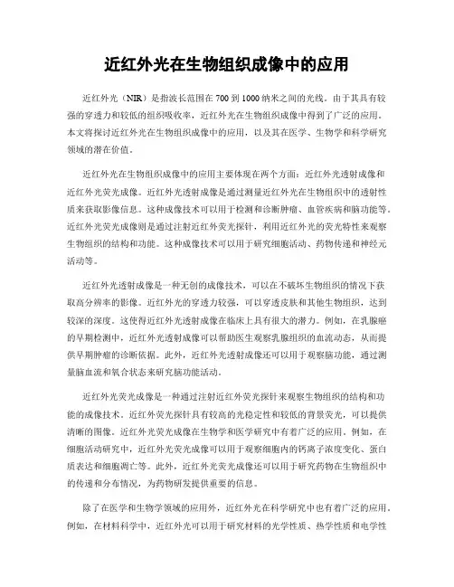 近红外光在生物组织成像中的应用