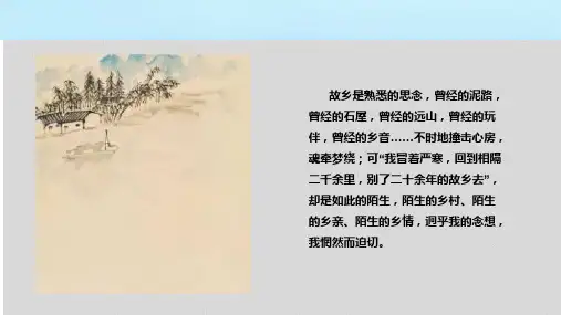 第15课《故乡》(教学课件) 初中语文部编版九年级 上册